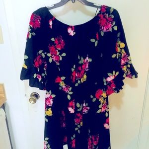 “NY COLLECTION” Floral Dress ON/OFF shoulders.